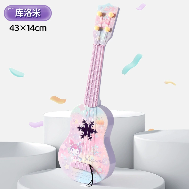Sanrio укулеле с нотами, музыкальная гитара, игрушка, музыкальный инструмент для начинающих