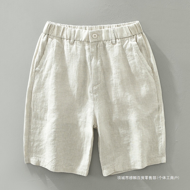 8326 Summer Thin Linen Casual Pants Men's Loose Breathable Elastic Waist Beach Shorts Men's Clothing One Piece Dropshipping 8326 Summer Thin Linen Casual Pants Men's Loose Breathable Elastic Waist Beach Shorts Men's Clothing One Piece Dropshipping