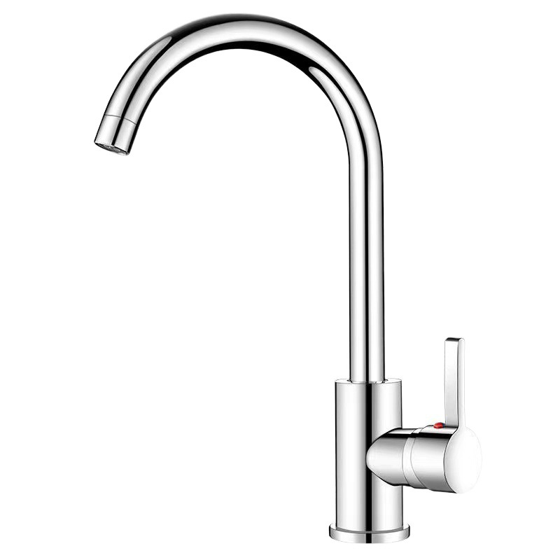 Todo el cobre, agua fría y caliente, grifo de cocina de cobre general, grifo de lavabo de acero inoxidable, agua caliente y fría para el hogar