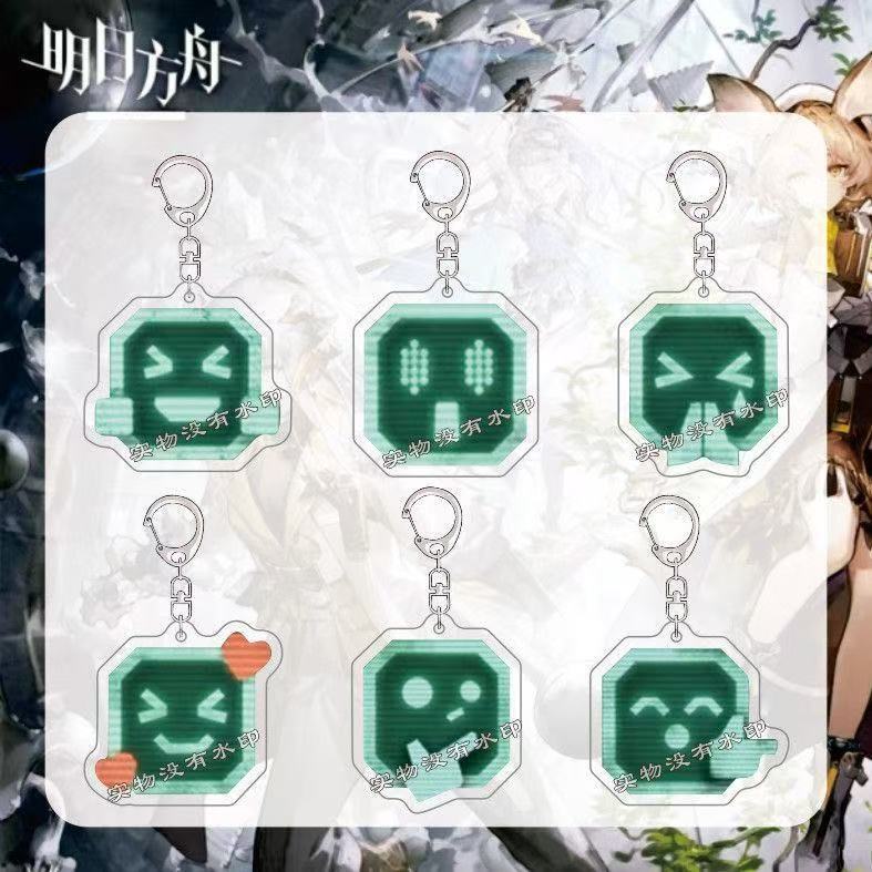 Arknights Keychain Garrison Agreement Cute Emoji Game Peripheral Acrylic Bag Pendant Friend Gift