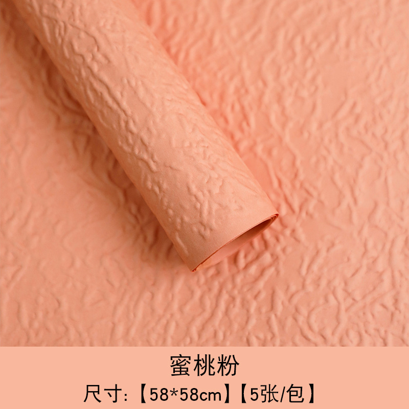 Huaxi Qixi día de San Valentín piedra texturizado papel grosado pliegue diy relieve flor fresca embalaje floral al por mayor