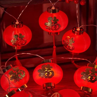 春节福字灯笼过年串灯满天星中秋节装饰阳台场景布置灯可调光