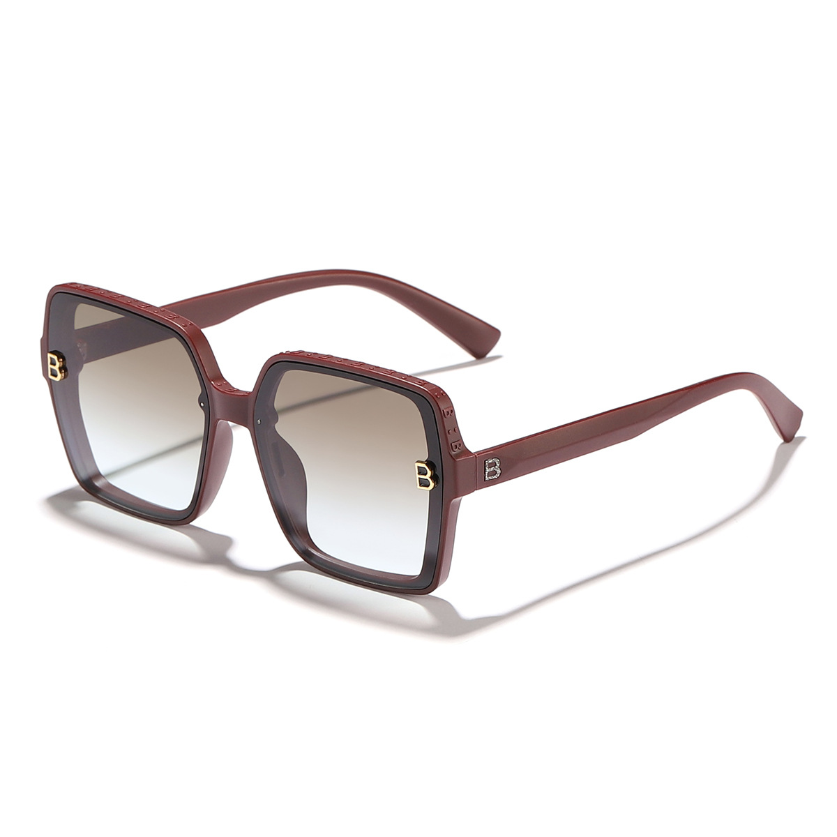 Nuevas gafas de sol de montura generosa con letras simples transfronterizas