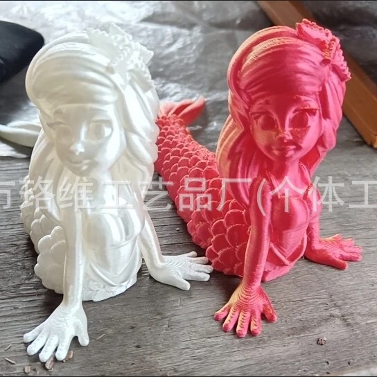 3d打印美人鱼可动关节可爱儿童玩具礼物模型摆件爱丽儿精美卡通酷|undefined