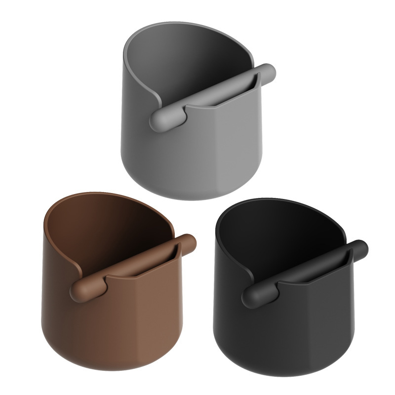 Coffee Grounds Container Espresso Knock Box Silicone Collection Bin Suitable for Espresso Grounds Removable Knock Bar