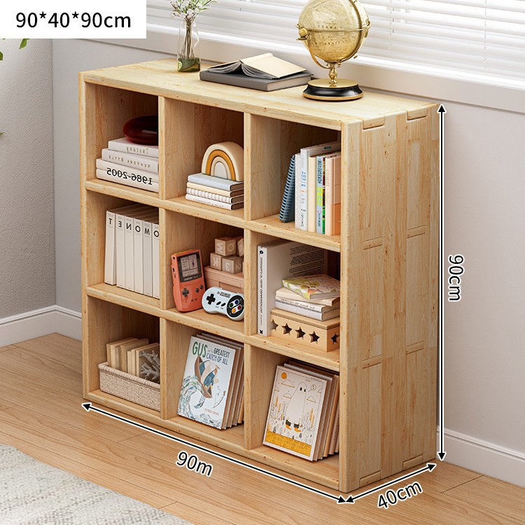 Gabinete de almacenamiento de ventana flotante de madera sólida, estante de balcón, estante contra la pared, armario de almacenamiento de barra larga de una sola capa, estante de piso bajo