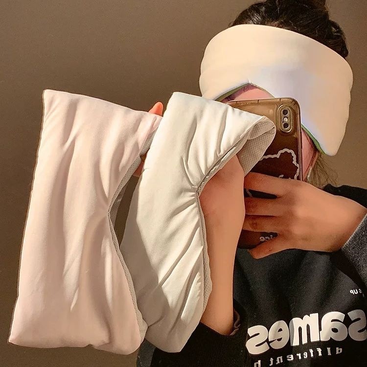 Full-coverage widened space capsule blackout eye mask for women, specially designed for sleep, comfortable and non-restrictive, suitable for naps, sleeping, and travel, adjustable