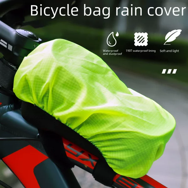 Cycling Bag Rain Cover Riding Upper Tube Bag Mobile Phone Bag Mountain Bike Front Beam Bag Rain and Dust Cover Bicycle Equipment