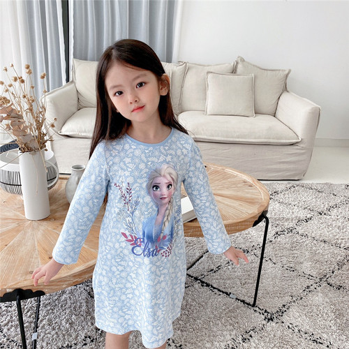 Children's Pajamas Set  New Korean Spring and Autumn Style Girls' Home Clothes Two-piece Set for Large Children and Large Children, Trendy Air-Conditioning Clothes