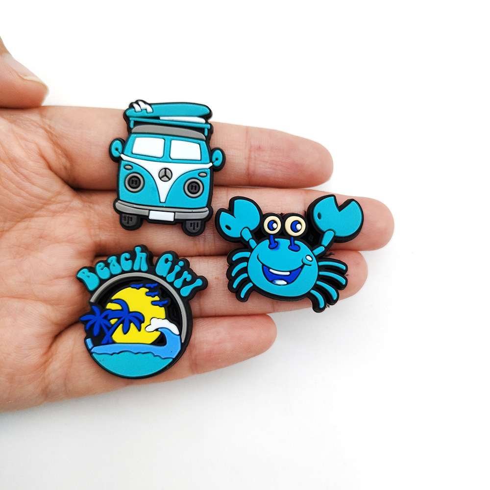 Unisex Gender Crab Shark Shoe Accessories PVC Self-adhesive All Seasons Shoe Buckle