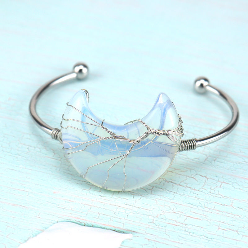 Fashion Moon Agate Plating Bangle 1 Piece