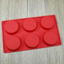 厂家直销FDA品质6连圆形硅胶蛋糕模套装圆柱DIY滴胶工艺模具组合