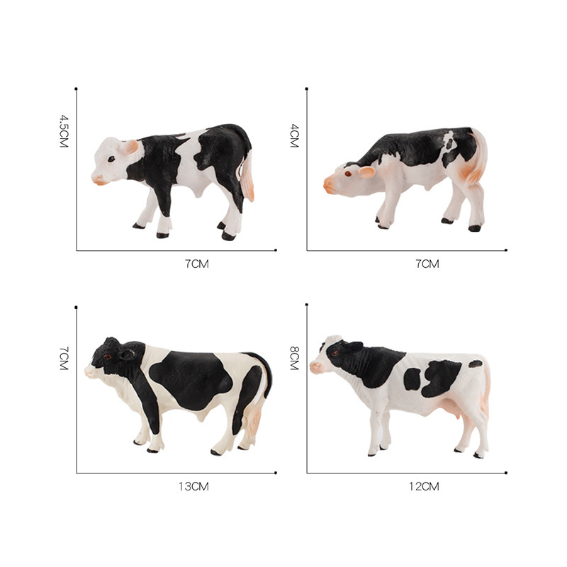 Transfronterizo simulación punto negro vaca modelo Toro vaca creativa granja aves de corral escena sólida estática decoración juguete