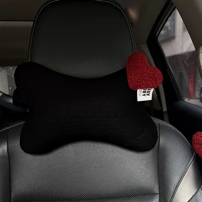 Shoulder Cover, Girls' Four-Season – Sürətlər qutusu və əl tormozu başlıqları - red-love-ice-silk-headrest-one-for-the-main-driver