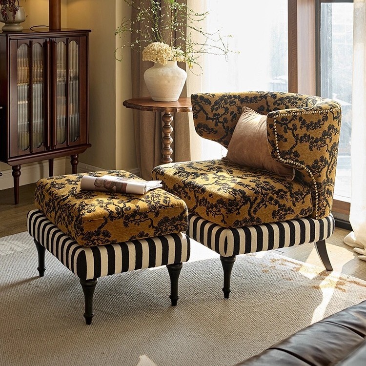 American Light Luxury Retro Single Sofa Balcony Living Room Bedroom Shop Fashion Casual Lazy Small Sofa Chair Combination American Light Luxury Retro Single Sofa Balcony Living Room Bedroom Shop Fashion Casual Lazy Small Sofa Chair Combination