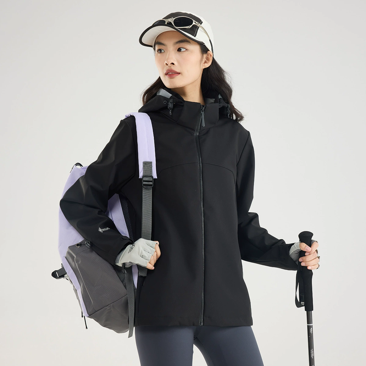 2025 новый стиль наружная куртка женская ветрозащитная водонепроницаемая куртка съемная шляпа повседневная куртка альпинистская куртка мужской