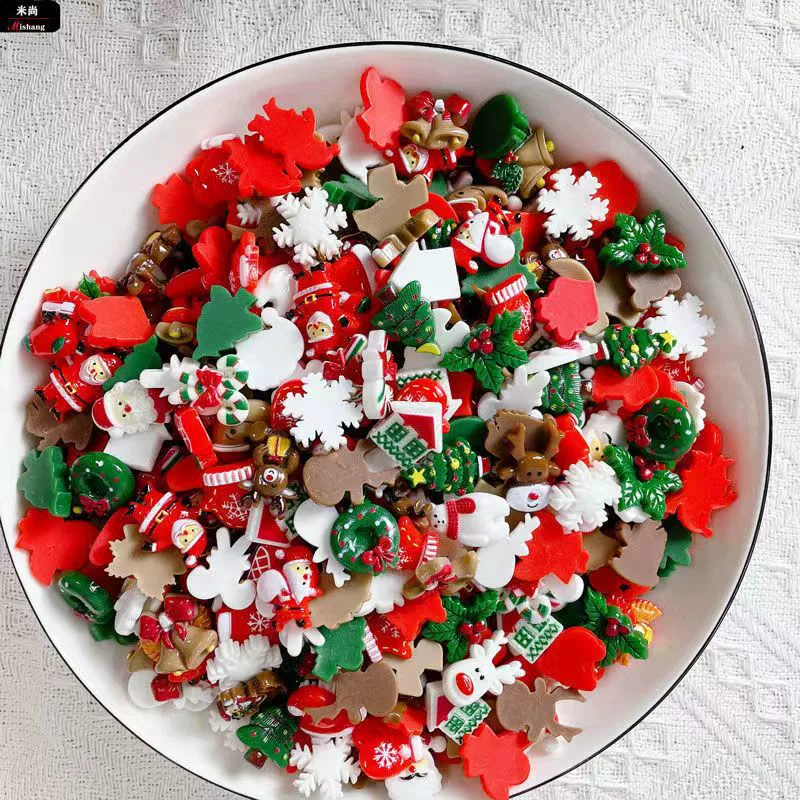 Рождественская серия милый чехол для мобильного телефона Смола Материал Модель холодильник наклейка заколка для волос подарок Diy аксессуары ручной работы