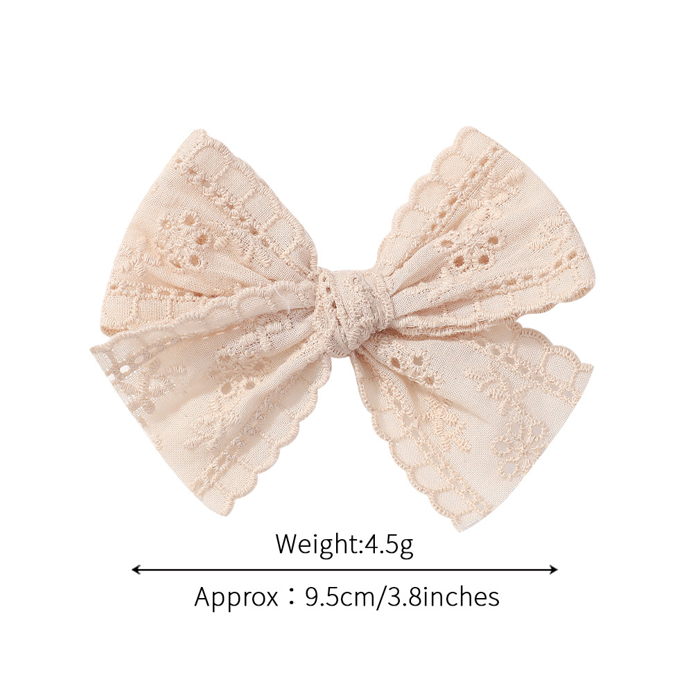 18g Weight Hair Clip Hair Accessories Type Mixed Quantity Daily Occasion Bow Knot Pattern Kid'S Gender Lace Design Cute Style Kid'S Cute Bow Knot Cloth Lace Hair Clip 1