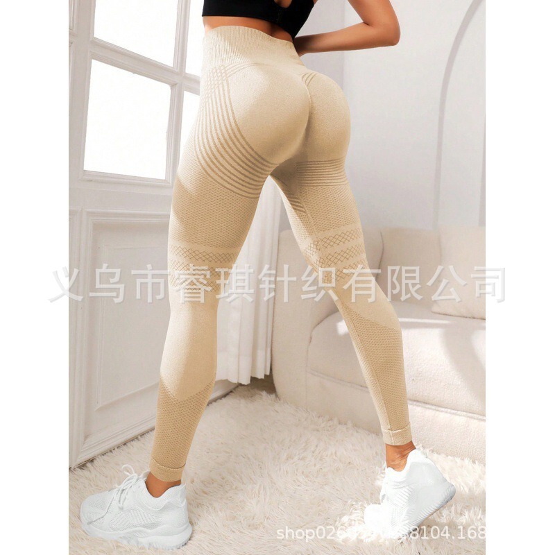 Cross-Border Popular High-Waisted Butt-Lifting Yoga Pants, Breathable Sweat-Absorbing Fitness Pants, Seamless Naked-Feel High-Elastic Pilates Leggings
