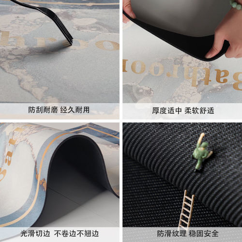 Bathroom curved floor mat, bathroom soft diatom mud absorbent mat, shower door non-slip quick-drying fan-shaped foot mat
