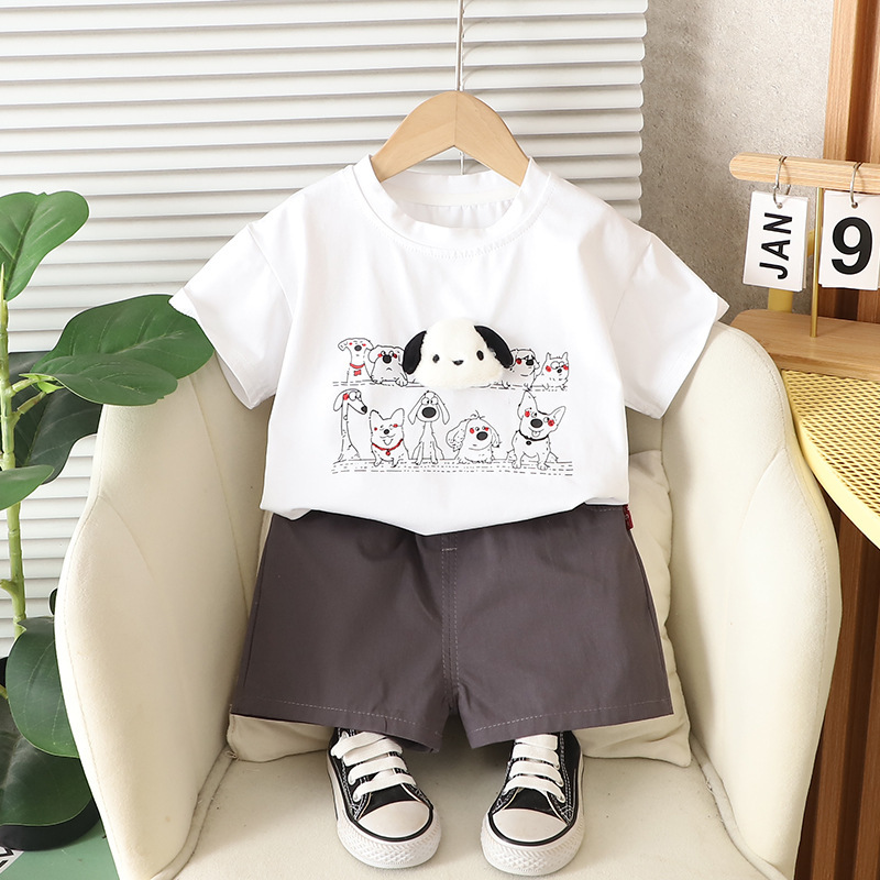 子供半袖セット夏男の子服女の子tシャツ赤ちゃん夏服服2025新しい子供服ファッション|undefined