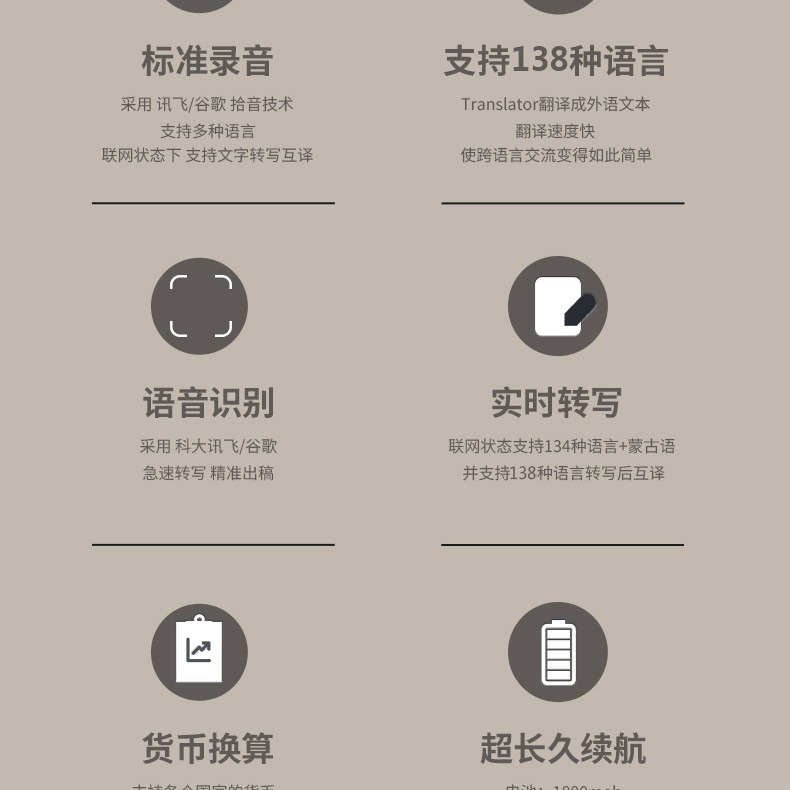 Grabadora inteligente de discursos de conferencia C3 traductor de voz gratuito de clase de grabación de conferencias transcriptor de aprendizaje