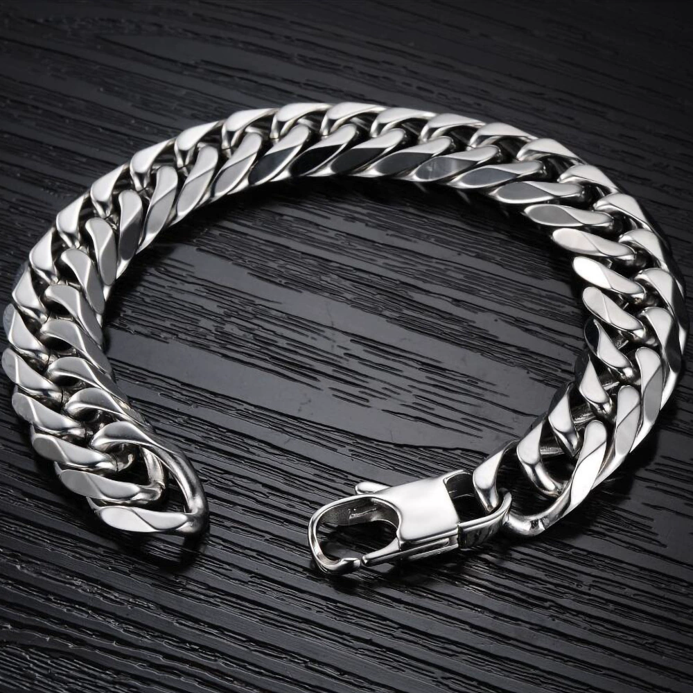 Стainless steel цепной браслет, корейский стиль, зажим лобстер/квадрат, 17–23 см