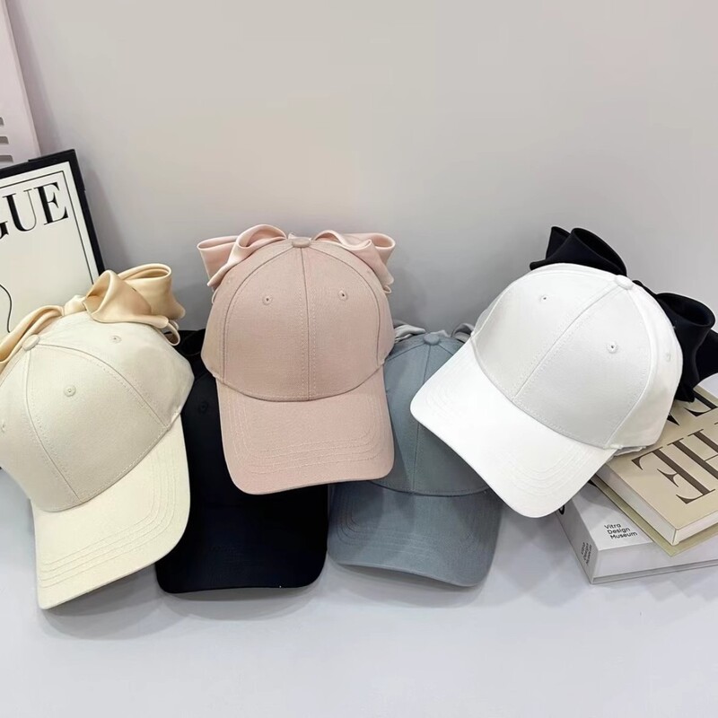 Fashionable New Light Luxury Bowknot Baseball Cap High-Quality Washed Cotton Versatile Sweet Casual Women's Cap Fashionable New Light Luxury Bowknot Baseball Cap High-Quality Washed Cotton Versatile Sweet Casual Women's Cap