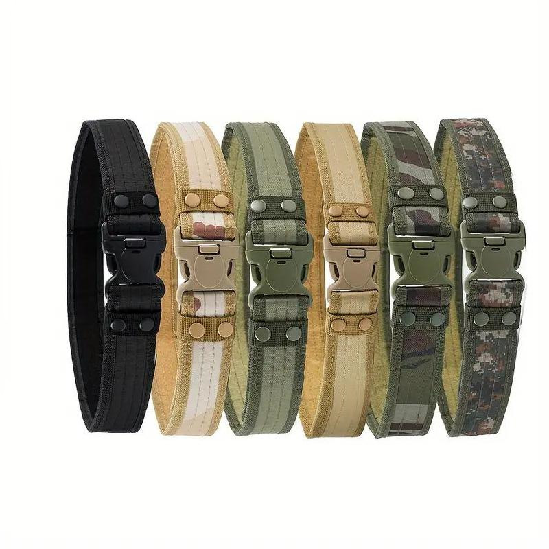 Cinturón táctico transfronterizo de venta caliente al aire libre entrenamiento militar de estudiantes cinturón de camuflaje cinturón de plástico cinturón de lona se puede personalizar