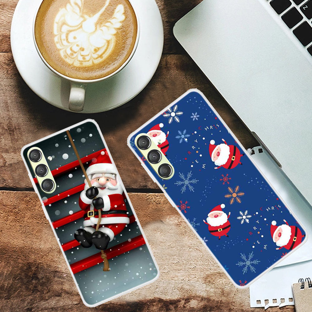 Suitable for Samsung A24 4G phone case, painted elk transparent TPU soft case_voghion.com