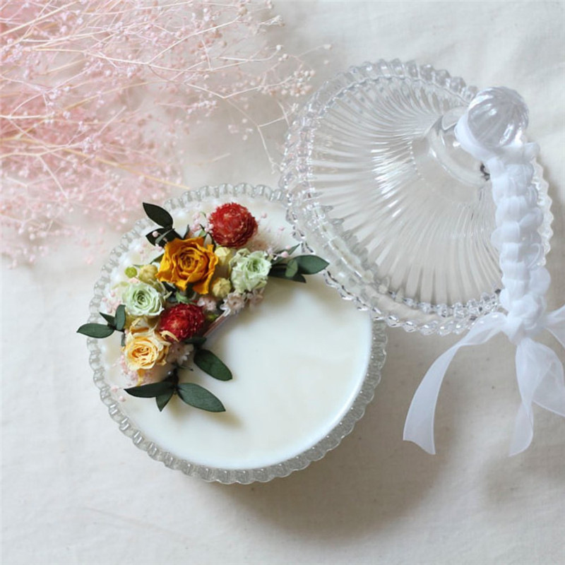 Grande y pequeño recipiente de vela de vidrio vela de aromaterapia material de DIY decoración de estilo ins cristalería transparente