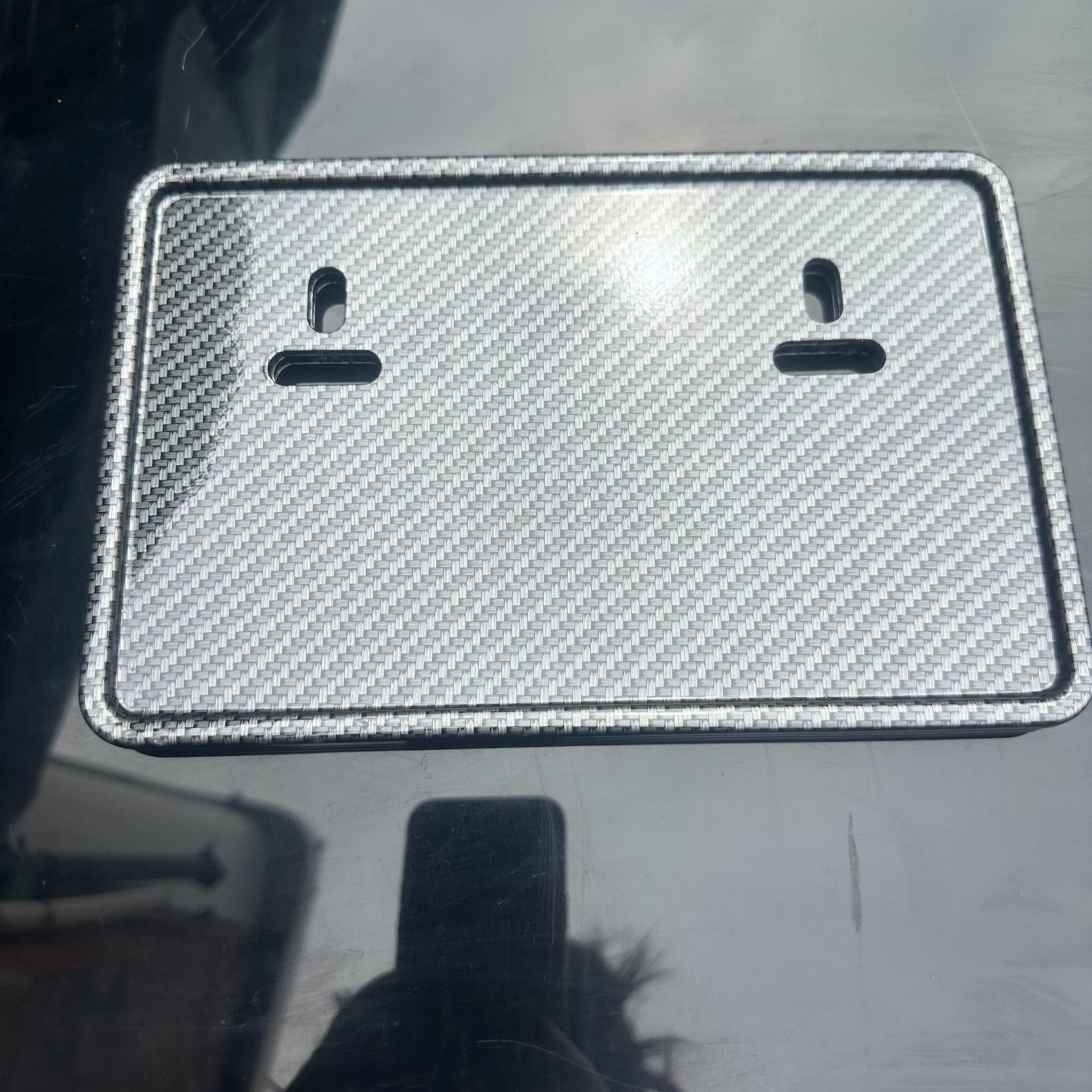 Manufacturer Wholesale Aluminum Alloy Thickened Silver-Colored Motorcycle Protection Frame License Plate Frame Compliant with New Cambodian Regulations