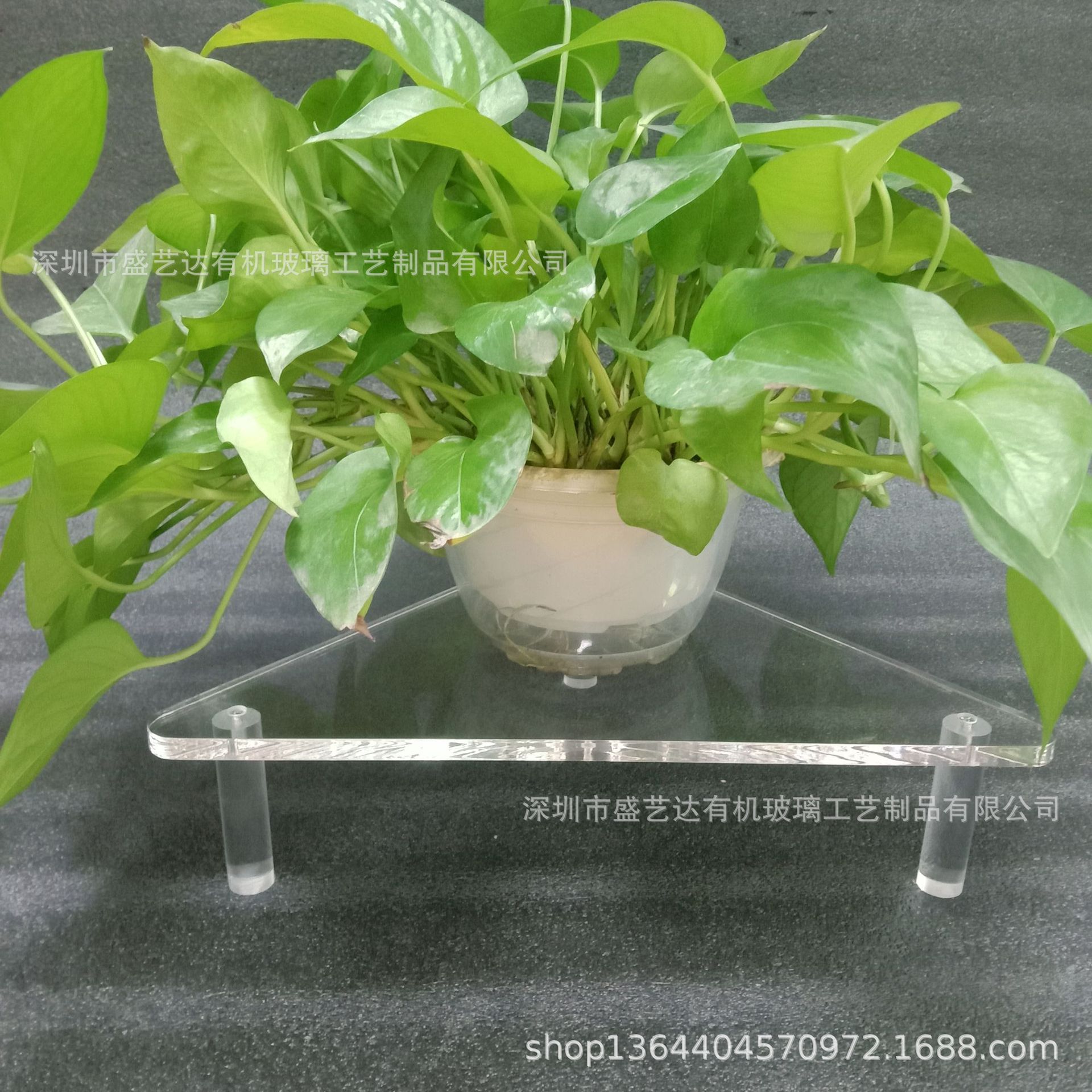 厂家三角形透明亚克力电脑增高支架桌面显示器增高底座显示屏托架