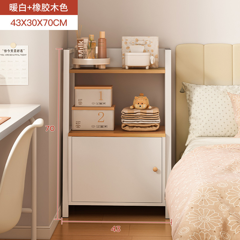 Estante de noche piso multi-capa de almacenamiento estante de pared dormitorio oblicuo trapezoidal sala de estar gabinete mesita de noche estantería