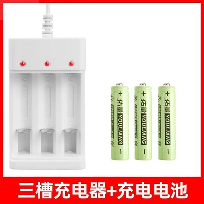 Hibrid akkumulyator batareyaları: AA and AAA - 3-slot-charger-7-size-3-batteries-direct-from-the-factory