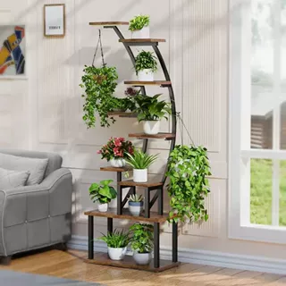 现代C形金属绿植架阳台花架多层植物架室内生长灯组装花架植物架