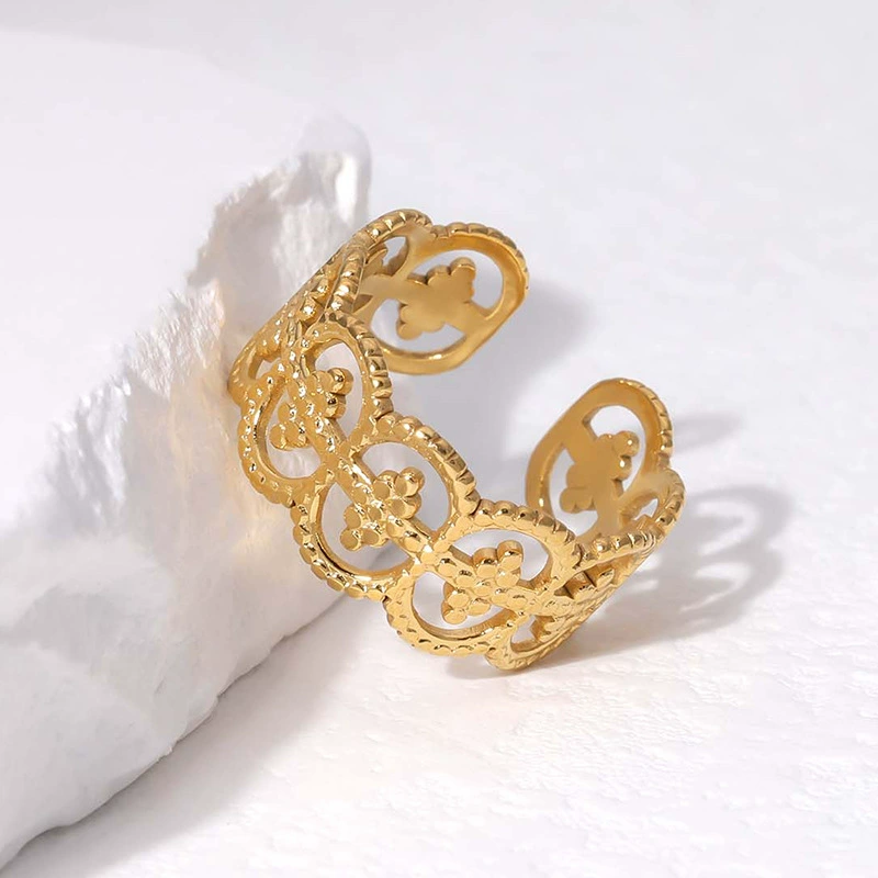 Adjustable retro ring stainless steel, European style, does not fade, on index finger, wholesale