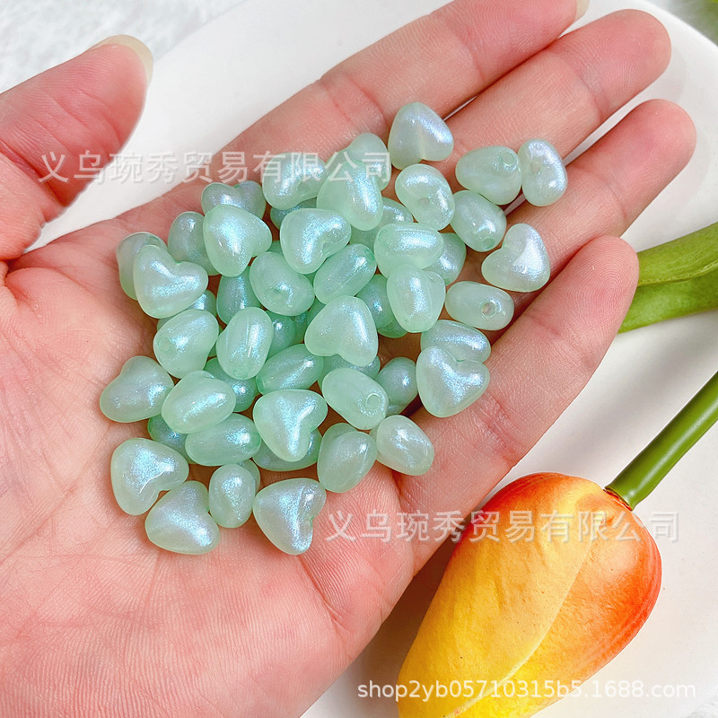 Perlas acrílicas con diseño estrella y sirena, accesorios DIY para pulseras