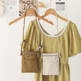 Universal Japanese nylon shoulder bag for leisure, one-shoulder bag