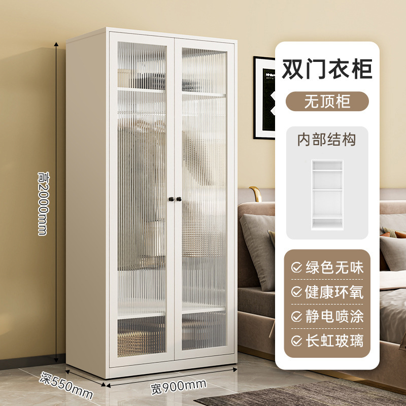 ワードローブ寝室 2025 新しいスタイルの鉄製収納ワードローブスチール収納賃貸住宅組み合わせ小紅書子供|undefined