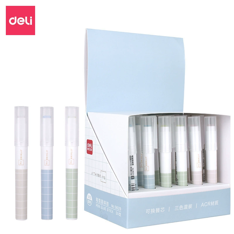 Deli Pencoule Solid Plastic Children Handmade Solid Glossial Color Color Color Plastic Block High -Sham Pentered Pen Stationer Wholesale