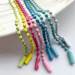 Handmade diy chain accessories color bead chain bead chain gu Ka gu plate keychain clay doll pendant tag