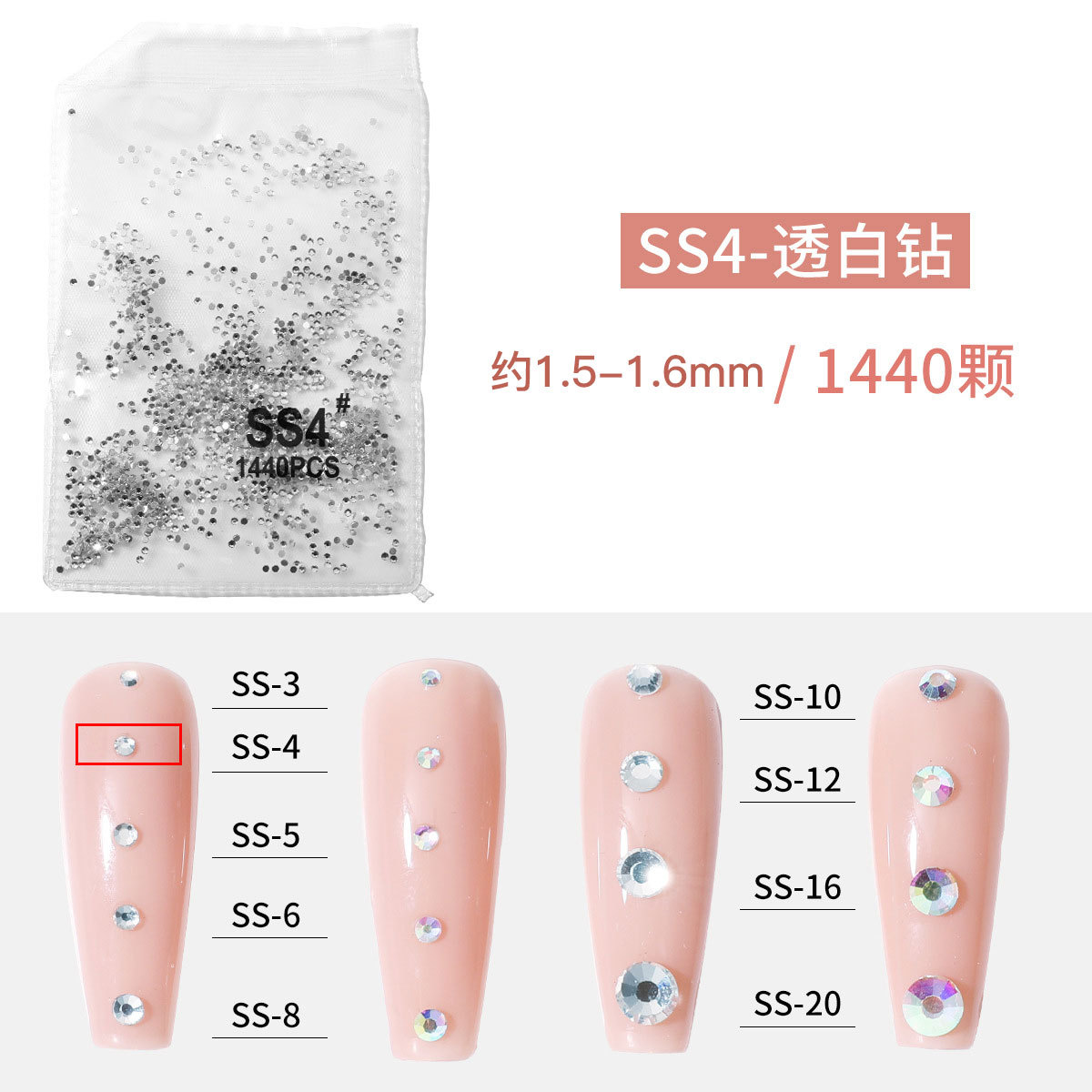 4 (1440mm) 에 대해 투명한 SS1.6