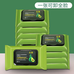 Avocado Makeup Remover Wipes: Gentle, Deep-Cleansing, One-Step, No-Rinse Eye & Face Cleansing Cotton Wipes—Perfectly Convenient