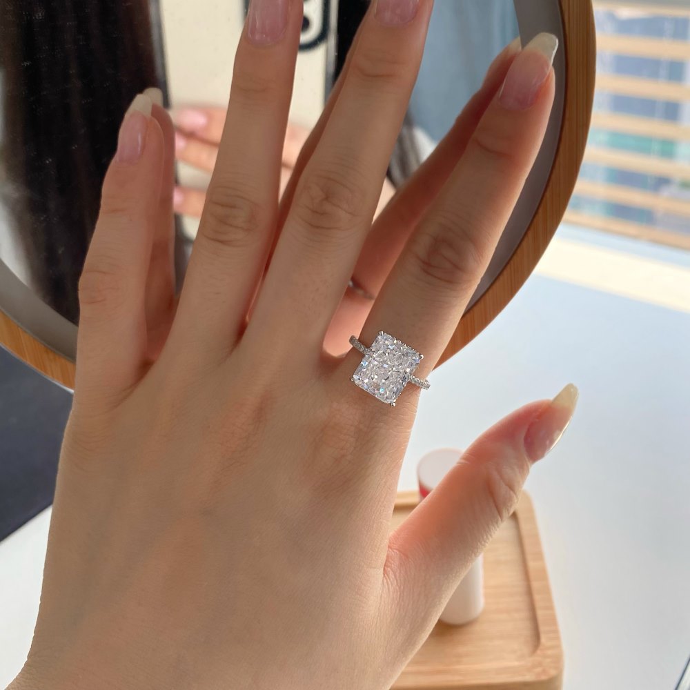 Fashion Geometric Sterling Silver Plating Zircon Rings 1 Piece