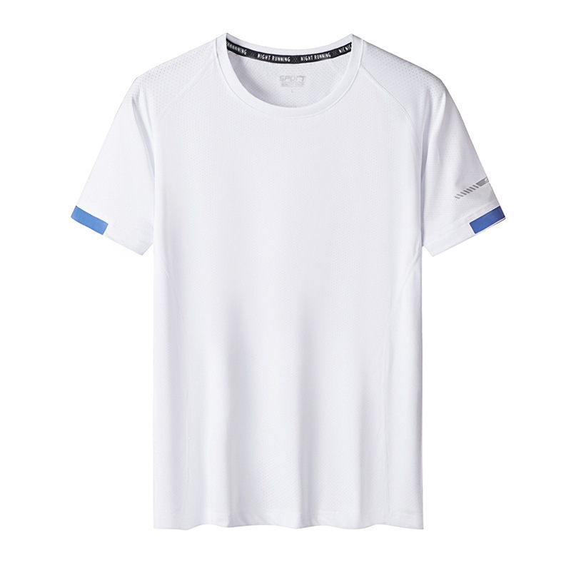 Transfronterizo Amazon verano de secado rápido camiseta de mangas cortas camiseta deportiva de hombre al aire libre gran elástica ropa de secado rápido de mangas cortas
