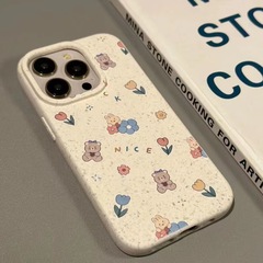 熊の花は15promax萌え系16proアップルの携帯ケース14plus少女13日韓12proを適用します。
