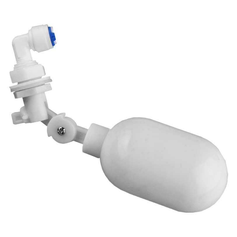 2 puntos de partición mecánica bola flotante grado alimenticio roscado interruptor de nivel de líquido ajustable cubo pequeño bola flotante purificador de agua accesorios