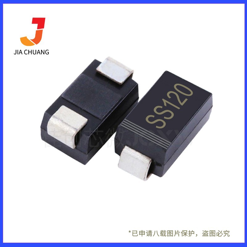 厂家直营 大芯片 SS120 SMA 贴片SR1200 1A 200V 薄肖特基二极管