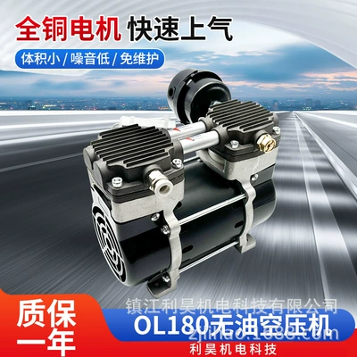 Oil-Free Air Compressor Ol180 Lihao Electromechanical Small Silent Positive Pressure Air Pump Booster Beauty Instrument Piston Type